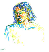 Portrait study - Tom - marker pen