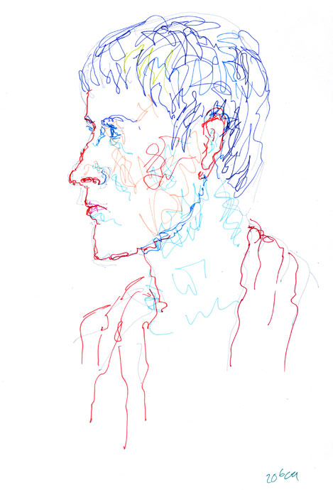 Portrait study - Zoe - pen and ink