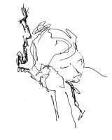 Portrait study - Ricardo and Yelena - pen and ink