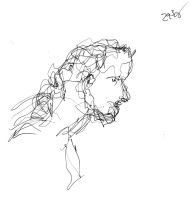 Portrait study - Ricardo - pen and ink