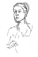 Portrait study - pen and ink