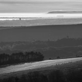 Evening towards the Isle of Wight from Chanctonbury Ring