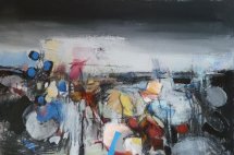 Ancient Land. Charcoal and acrylic on board 61 x 45cm