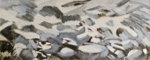 Church Ope Cove. Acrylic and charcoal on card 83 x 44cm