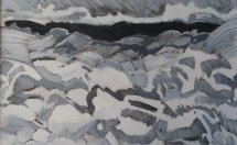 Portland. Acrylic and charcoal on card 75 x 56cm