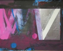 Through the Night. Acrylic on card 69 x 59cm
