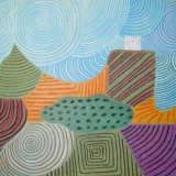 Lined Up. Acrylic on poster 41x51cm