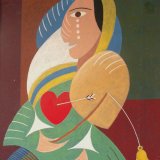 broken hearted. acrylic on board 31x20cm