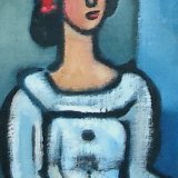rouault paraphrase. oil on board 20x15cm