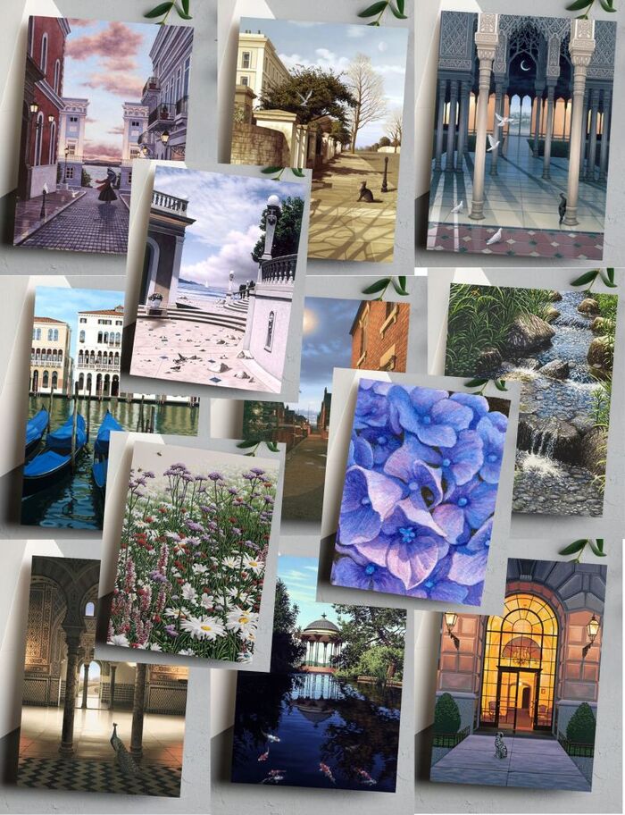 ANY TEN of our 9" x 6" Fine Art Greetings Cards - YOUR CHOICE