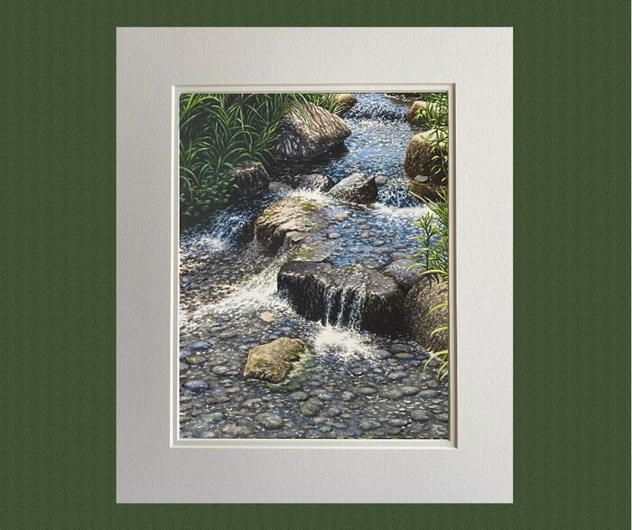 MOUNTED PRINT: 'Cascade'