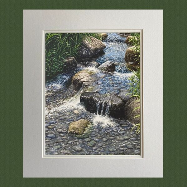 MOUNTED PRINT: 'Cascade'