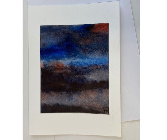 'Multicolour Night Sky' ORIGINAL CARD