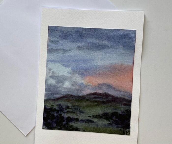 'Evening Landscape' ORIGINAL CARD