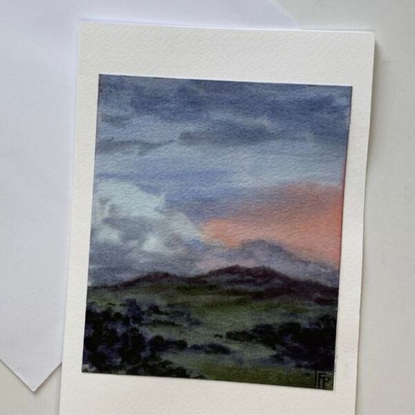 'Evening Landscape' ORIGINAL CARD