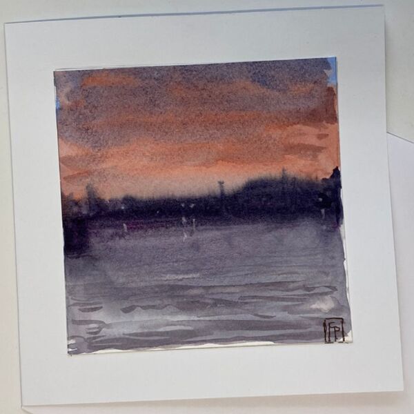 'Sunset River' ORIGINAL CARD