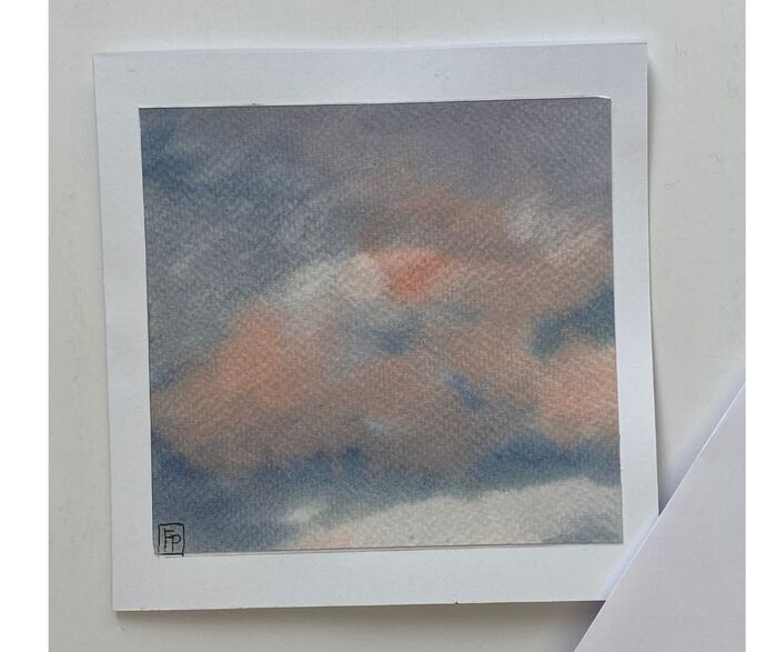 'Pink Clouds' ORIGINAL CARD