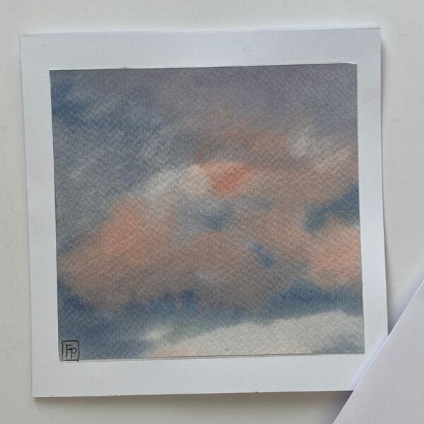 'Pink Clouds' ORIGINAL CARD