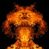 Monster in flames