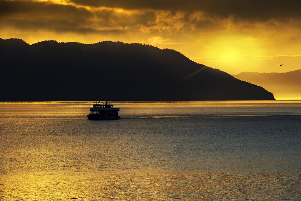 Golden Sunrise in the Inian Islands.
