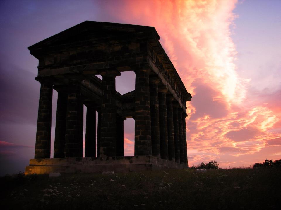Penshaw Monument at sunset.