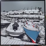 Blue boat at Victoria Quay