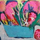 Large Floral with Cat