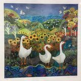 Geese and Sunflowers