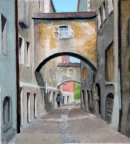 Altstadt street in Bruneck 20cm x 22cm