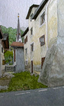 Burgeis farm 26x16cms