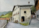 Burgeis Farmhouse 28x20cms