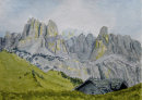 Ruined barn in the Dolomites 26cm x 36cm