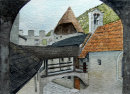 Inside the castle of Kastelbell 28cm x 20cm