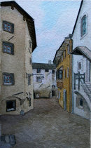 Klausen street scene 16x26cms