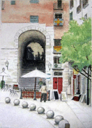 Madrid street 33.5x24cms