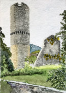 Mals tower 2 28x20cms