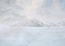 Snowy morning mist over Vernagt Stausee 20x28cms