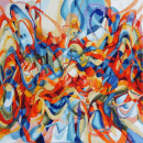 Oscillations III Oil on canvas 60cm x 60cm