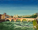 Ponte Pietra, Verona Oil on canvas 50cm x 40cm