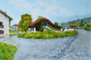 Farms at Reischach 32cm x 21cm