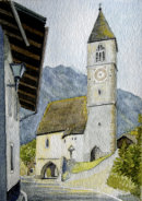 St Leonards church at Laatsch 28cm x 20cm