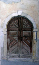 Tramin door 4 16x26cms