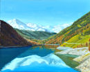 Vernagt Stausee Oil on canvas 50cm x 40cm