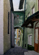 kitzbuhel alleyway 28x20cms