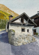 Ruined House, Galsaun, Val Venosta 28x20cms