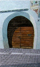 Tramin door 2 16x26cms