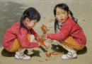 Collecting Leaves (oil)