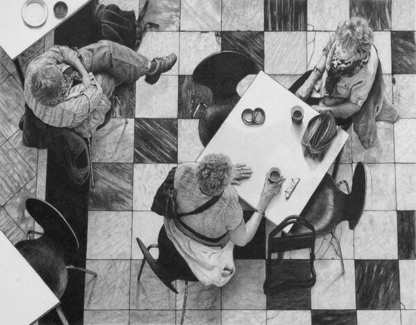Above Kelvingrove Cafe - pencil