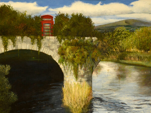 Telephone Box in the Landscape #2 (oil)