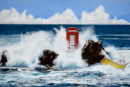 Telephone Box in the Seascape #1 (oil)